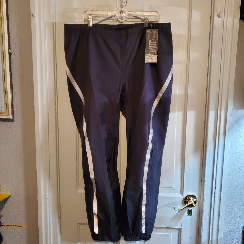 NEW NWT‎ Novara Stratos 2.0 Bike Rain Pants Women's Black Reflective Size XL